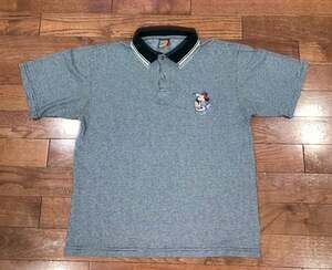 Vintage Mickey Unlimited Polo Shirt Embroidered Golf Size L Gray